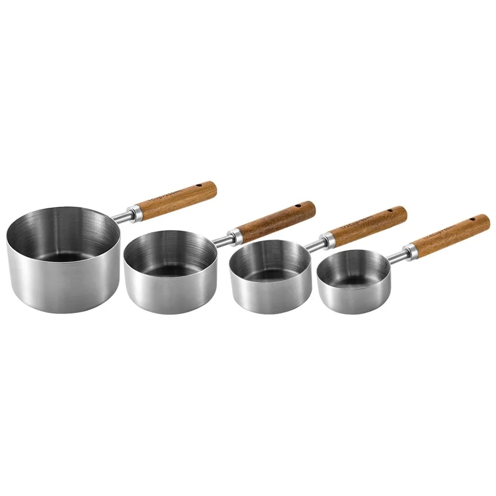 4-teiliges Messbecher-Set aus Edelstahl, Esslöffel, Küchenmesslöffel-Set, Messbecher und Löffel-Set for Zuhause für Flüssigkeiten und Feststoffe