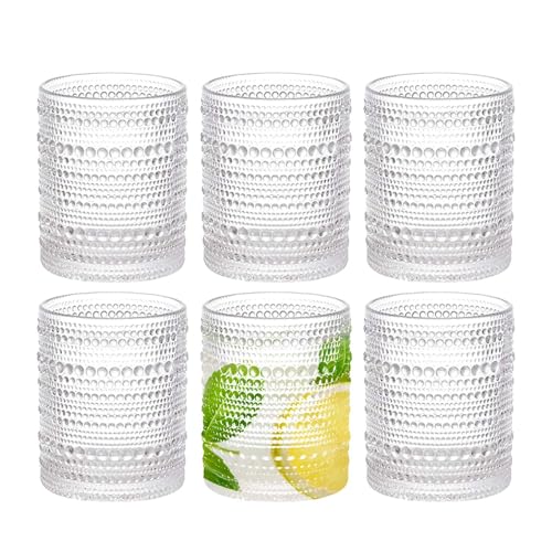 Set of 6 Highball Glasses Crystal Clear Cocktail Glass Set for Hot and Cold Drinks 360ml Modern Design Beverage Drinkware for Everyday Use