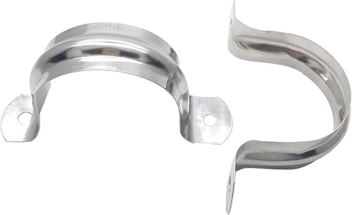 Miniatura 10 de Correa de dos agujeros de 4 pulgadas, soporte en U, correa de tubo de acero inoxidable, clip de tensión, kit surtido de abrazaderas rígidas de alta