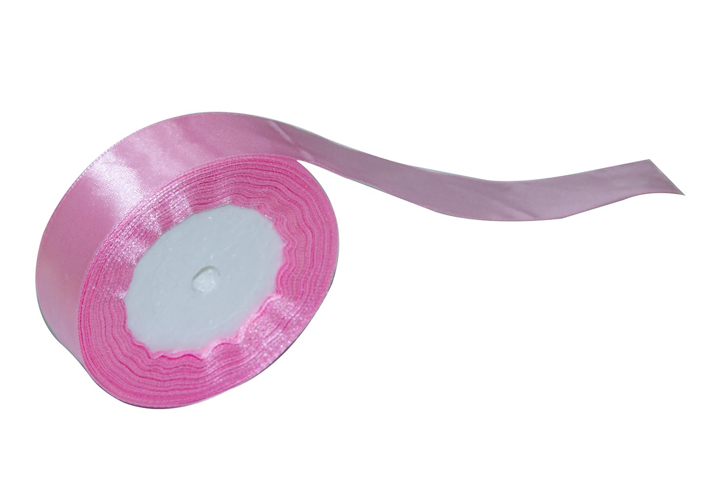 Rosy.Moment Ribbon satin fabric ribbon for gift package wrapping hair bow clips making crafting sewing wedding decorations width 2.5cm*25yards-Color Pink Pearl