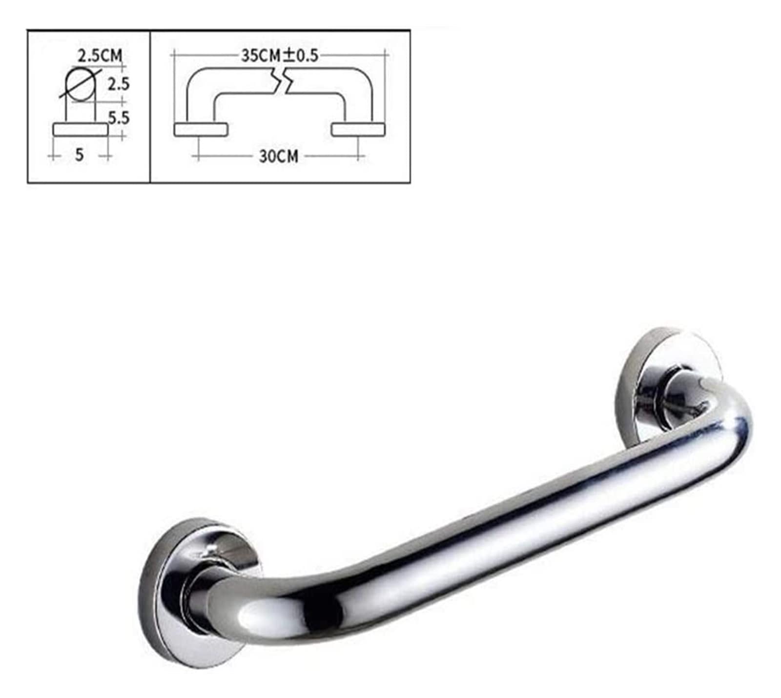 Baño para Agarraderas Pasamanos de seguridad, pasamanos de acero inoxidable cromado, asideros de barra, pasamanos for el cuidado del hogar