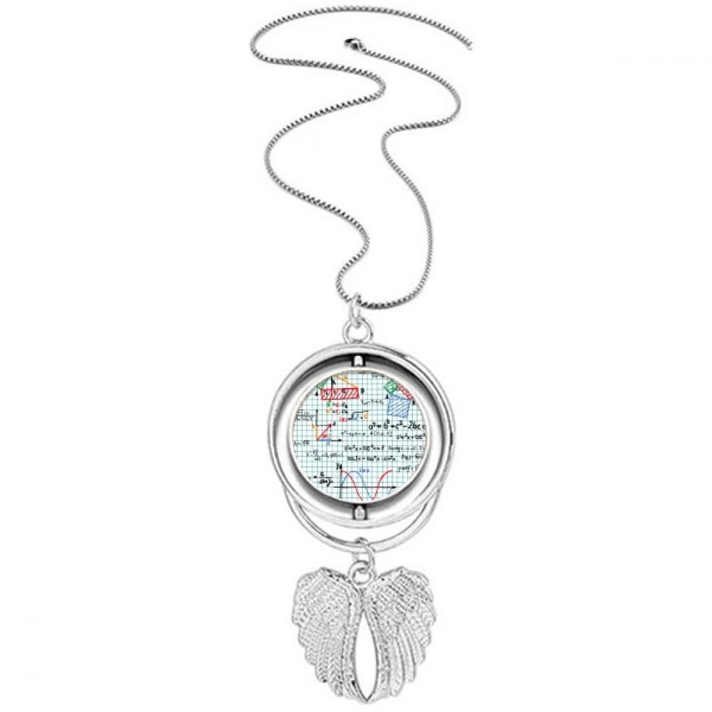 Collier ailes d'ange à formule mathématique gravée laser net - 4