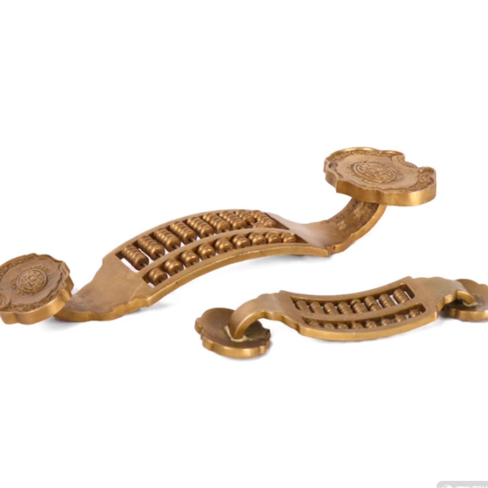 Liczydła Matematycznego 1 Szt. Starożytny Chiński Styl Abacus Ornament Mosiądz Statua Wystrój Domu Zabytkowa Figurka Abacus Dekoracja Pulpitu Narzędzie Do Nauki(18.5cm)