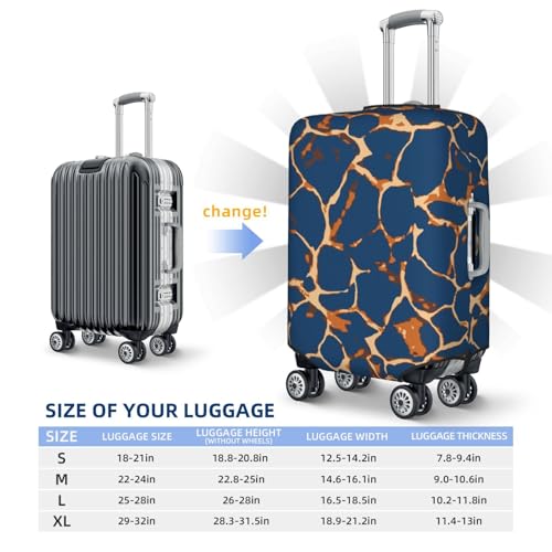 Giraffe Skin Print Luggage Cover For Suitcase,Washable Elastic Travel Suitcase Protector With Zipper Closure And Bottom Buckle – Fits 18-32" Luggage-X-Large4