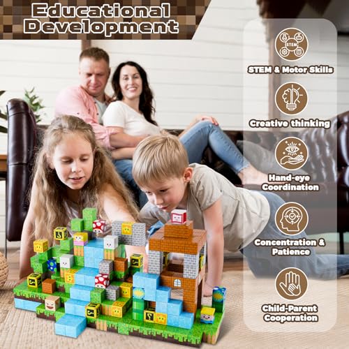 image for Annexfun Magnetic Blocks-100PCS Magnetic Toy Set Magnetic Building Blo