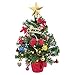 Produktbild LUNSY Weihnachtsbaum WeihnachtsDeko künstlicher mit Dekoration Lichterkette mehr Weihnachtebaumschmuck 60 cm Mini Tannenbaum für Raum, Tisch, Boden Alles WeihnachtsAtmosphäre