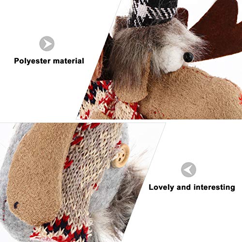 Enfeites de rena Amosfun de Natal com rena de pelúcia, decorações de rena, enfeites de árvore de Nat