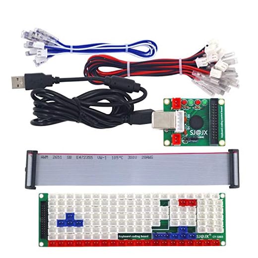SJ@JX Development Keyboard Encoder Board Game Controller DIY LED Keyboard Development Board Media Music USB Encoder 104 Keys Arcade DIY Kit