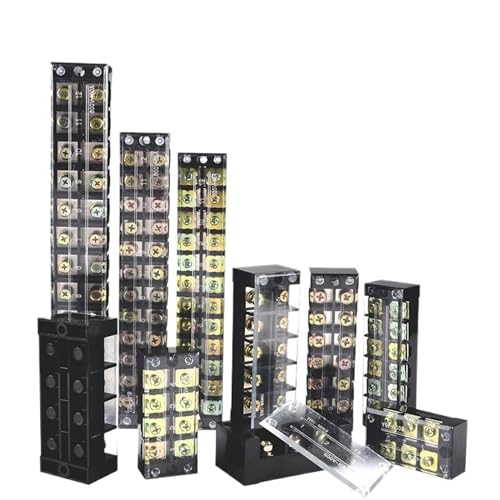 Bloque de terminales de 12 posiciones y 600V con conector de tornillo de doble tira