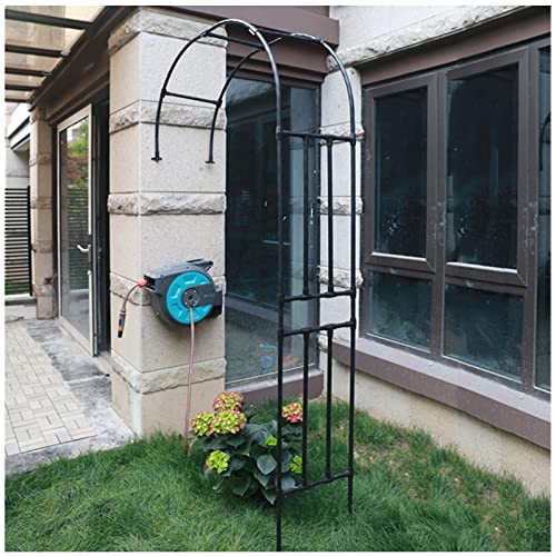 EONME Metal Garden Arch, Arco de Flores Semicircular Fácil de Montar Hierro Arco De Rosas 240x40x240 cm 280x40x240 cm para Plantas Soporte Rosas Escalada Archway Patio Decoración Cover