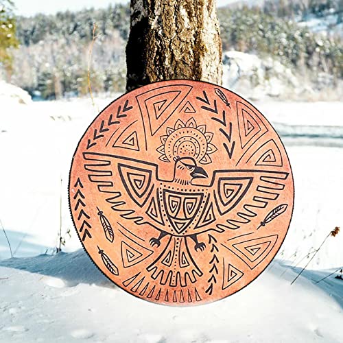 2 peças Tambor Shamanic | Instrumentos musicais com marreta | Tambor de mão em formato de árvore em