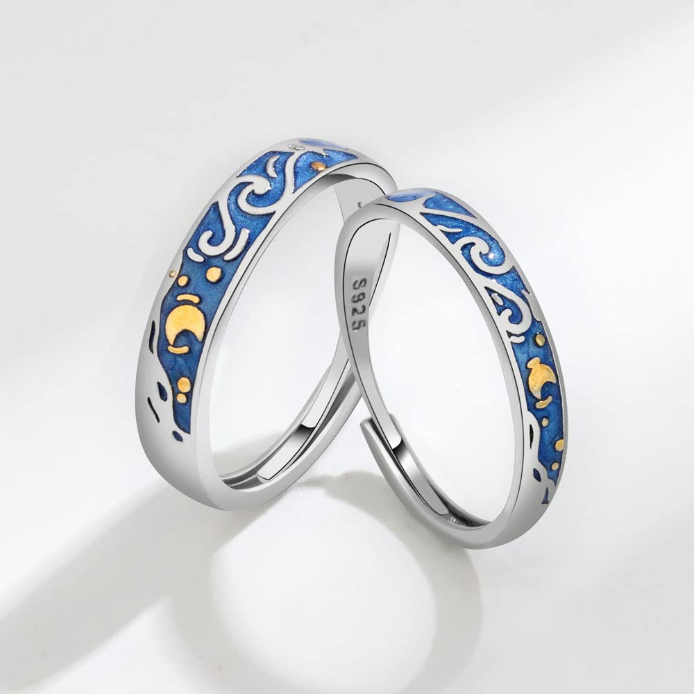 ☆nff☆ starry night ringgrey nff44 Amazon.com: Lnnmomn 2pcs Vintage Style Van Gogh Starry Sky