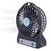 REY Ventilador USB Portátil Recargable, 3 Velocidades Sobremesa Ordenador, Silencioso y Práctico, Color Negro