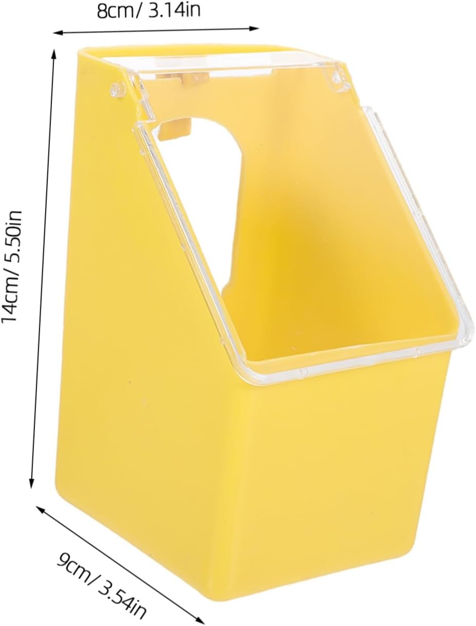 Levemolo 4pcs Multifunctional Hanging Pigeon Feed Box with Cover Durable Bird Feeding and Watering Container for Birds Premium Easy to Install for Outdoor Use