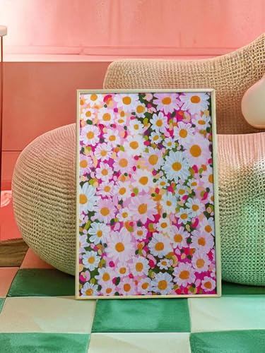 Impression toile marguerite rose grand format 50x70cm - 4