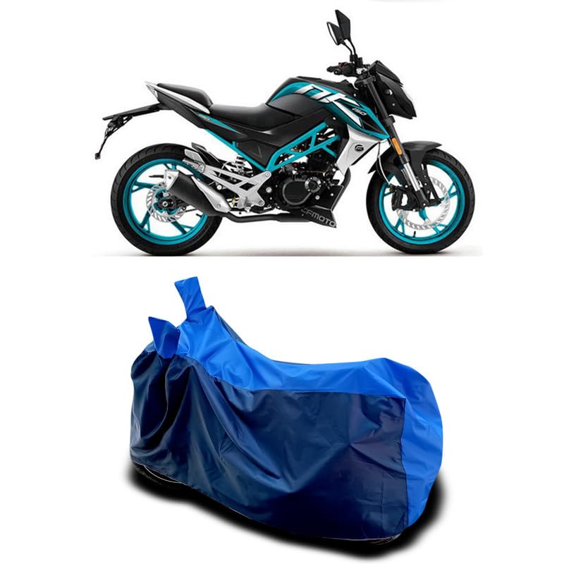 Image of DUFFEL-Two Wheeler Bike Body Cover Compatible for Cfmoto 150nk Bs6 Heat Protectio /UV-Rays /Birds Dropping /DustProof /Waterproof All Variants [Nevay Blue]