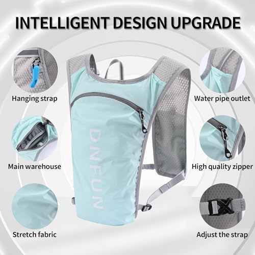 DNFUN Running Vest for Women & Men with Water Bladder - Lightweight 5L Hydration Pack Bladder for Trail Running, Marathon,Cycling | Phone Holder Backpack - Image 3