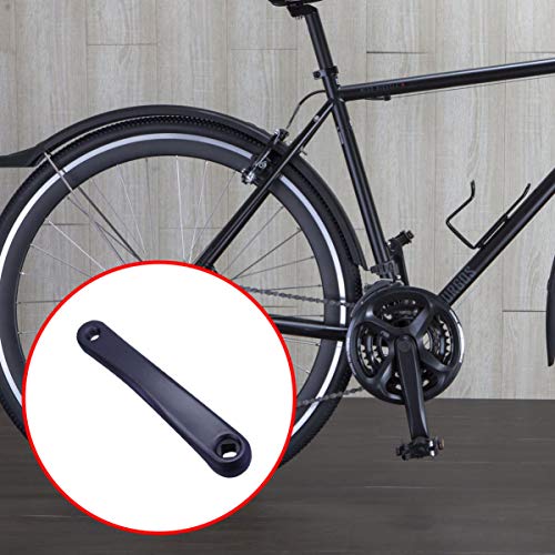 BESPORTBLE Crank Arm Alloy Bike Bell Left Crank Diagonal Square Hole Repairing Tools Bicycle Repair Part for Mountain Bike Bicycle (Black)