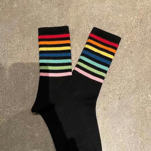5 Pairs - Women's Thick Cashmere Socks For Warmth In Autumn And Winter, Japanese And Korean Long Tube Brown Socks3