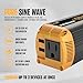 K KRIËGER 150 Watt Pure Sine Wave Power Inverter, 12V Car Charger with Plug Outlet, Inverter with Dual USB Ports (Quick Charge 3.0), AC Outlet & DC Cord Included - ETL Approved Under UL STD 458
