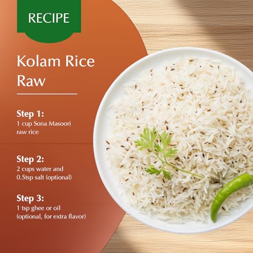 Image of Amazon Brand - Vedaka Kolam Rice | Steamed | 5 Kg