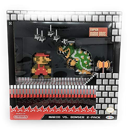 World of Nintendo 2.5" 8-Bit Classic Mario vs Bowser Action Figure 2-Pack - image 4