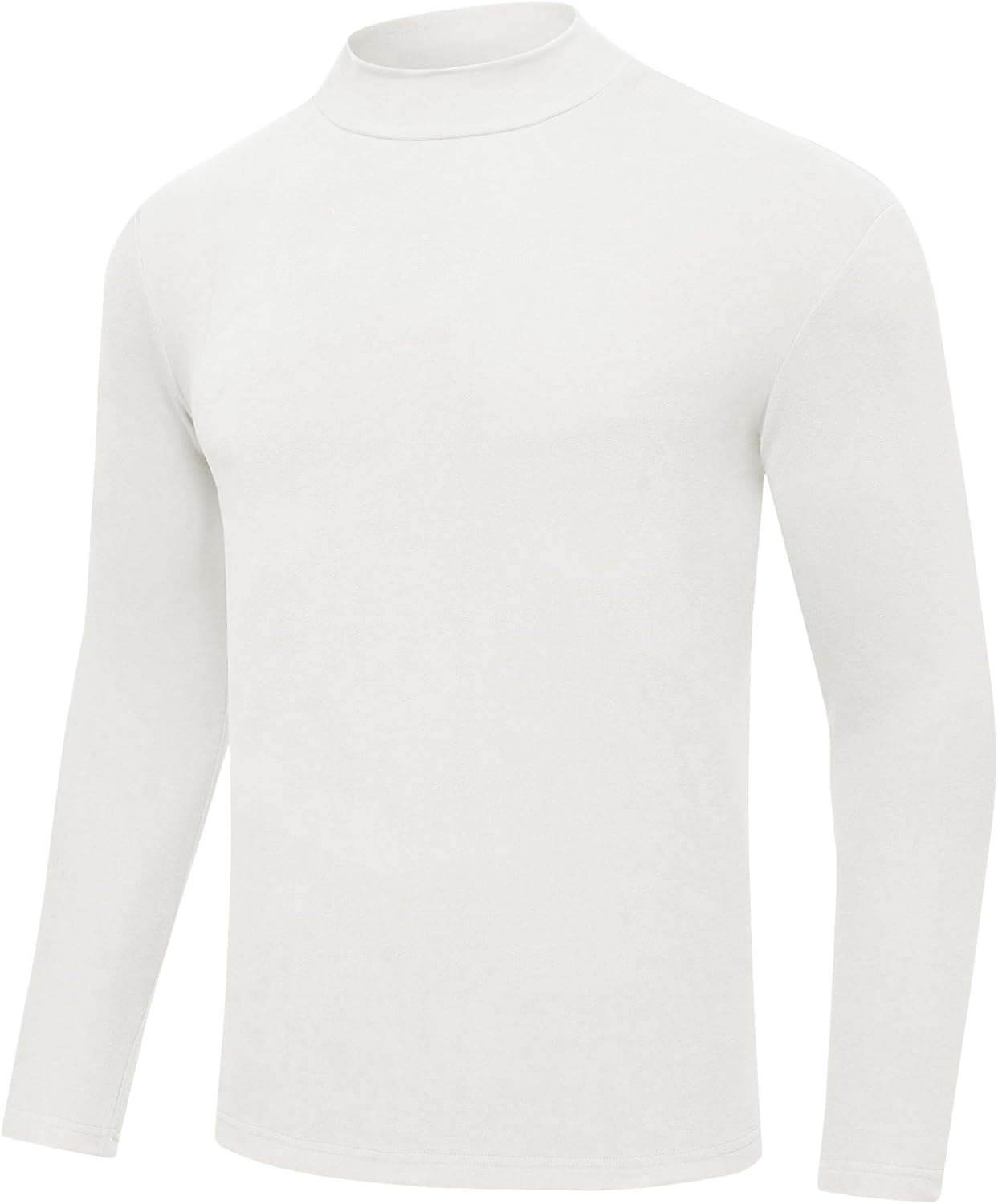 Men's Casual Slim Fit Half Turtleneck Shirts Basic Long Sleeve Undershirt Top Knitted Pullover - Image 2
