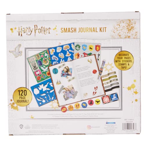 Innovative Designs Harry Potter Journal Set for Kids – Smash Leather Journal Kit with Stickers, Stamps & Tape