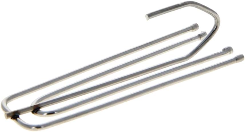 Pure Stainless Steel Curtain Hooks Curtain Pleat Hook 2.56'' x 0.83'' (L x W), for Window Curtain Door Curtain Shower Curtain, 25pcs