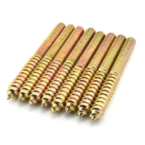 8 Pack 5/16-18 x 3 Inch Hanger Bolts Double Headed Bolts Self-Tapping Screw Inch Hanger Bolts for Furniture
