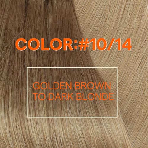 Image of Full Shine Weft Hair Extensions 14 Inch 100G Ombre Blonde Remy Human Hair | Straight Weft, Sew In Hair Extensions, Ombre Dark Blonde To Light Blonde, Remy Human Hair, Natural Daily Styling