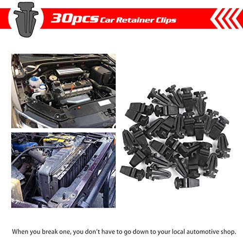 Image of OTUAYAUTO 30Pcs 76882-0M060 Black Grille Clips - Replacement for Nissan Titan Altima Frontier Pathfinder Xterra 240SX NV, Infiniti FX35 FX45 G35 M35 M45 Q45 Pickup Front Grille Clips