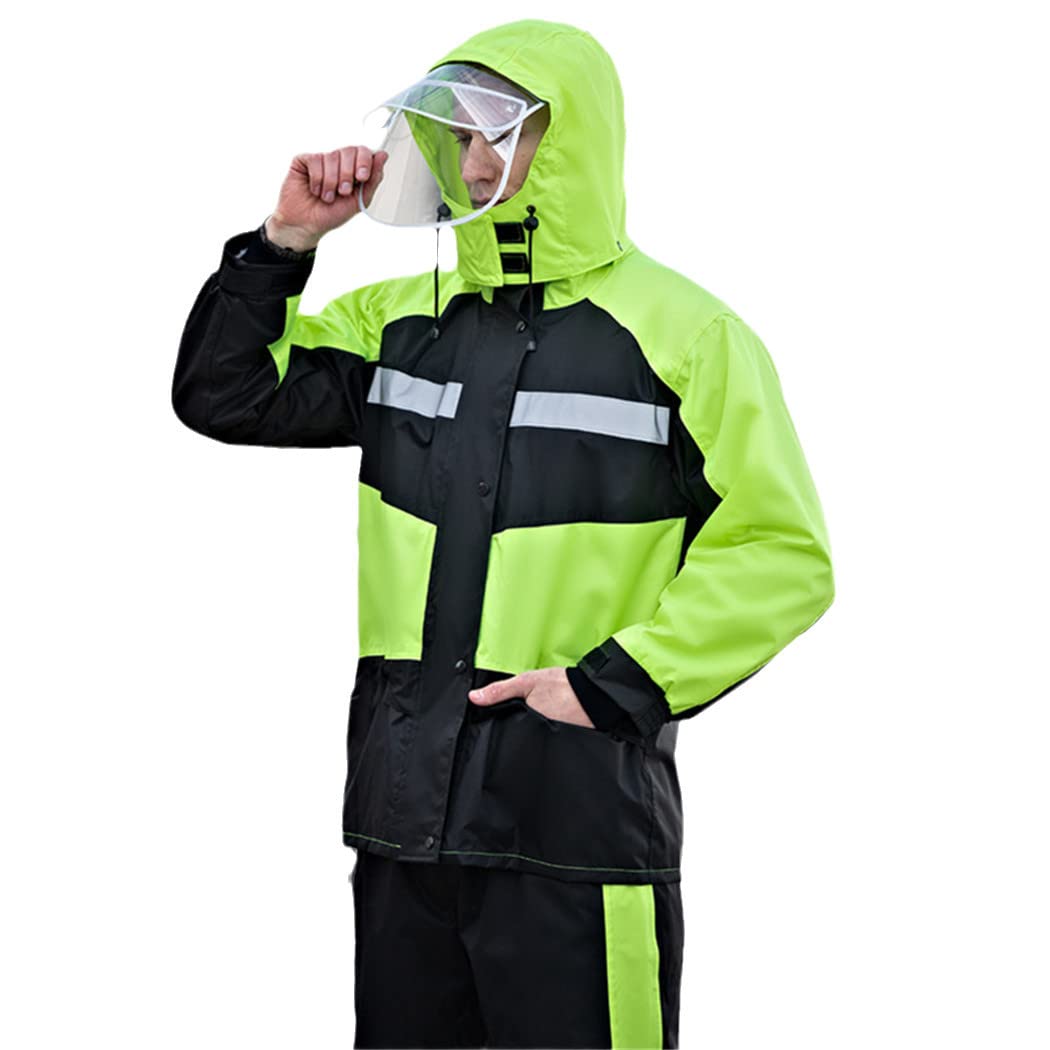 Impermeable pantalones de lluvia traje hombres y mujeres adulto motocicleta montar ropa protectora anti-tormenta impermeable