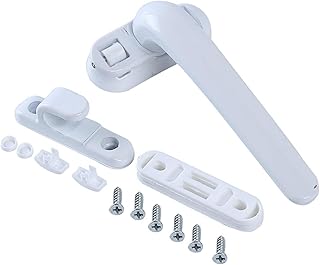 Window Handle,Security Window Lock, Universal Window Handle Lock Casement Window Lock Wheel Handle Black Hardware Furniture Supplies Door and Window Handles xiaoyu (Color : Black) (Color : Browm) (Co
