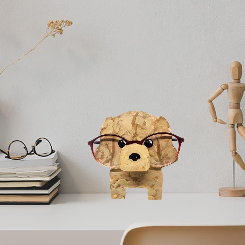 AIBEARTY Wooden Animal Glasses Holder Cute Animal Eyeglass Display Stand Rack Home Office Desktop Decoration Gift for Kids