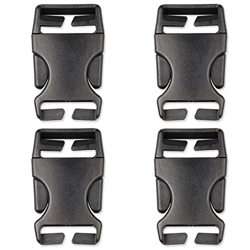 DYZD Multi-Size Plastic Buckle Repair Kit Quick Release Buckles No Sewing Required Buckles for Backpack Bag (4pcs Black,38 mm)