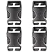 Multi-size Plastic Buckle Repair Kit Quick Release Buckles for Backpack Bag (4pcs Black,38 mm)
