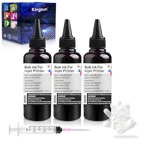 KSUMEI Ink Refill Kit for HPQ 21 22 60 61 62 63 64 65 94 95 96 564 711...
