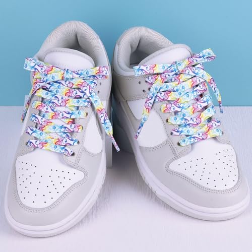 Image of Booyckiy 3 /4 inch Wide Satin Ribbon Shoelaces Flat Colorful Shoe Laces for Women Girls