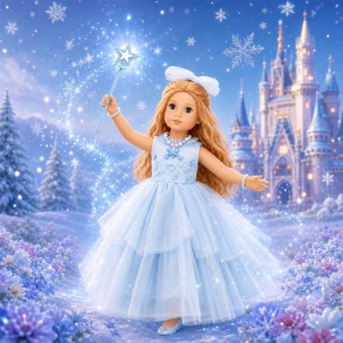 Princess Tulle Dress and Acceories with Veil for American 18 Inch Dolls - image 3