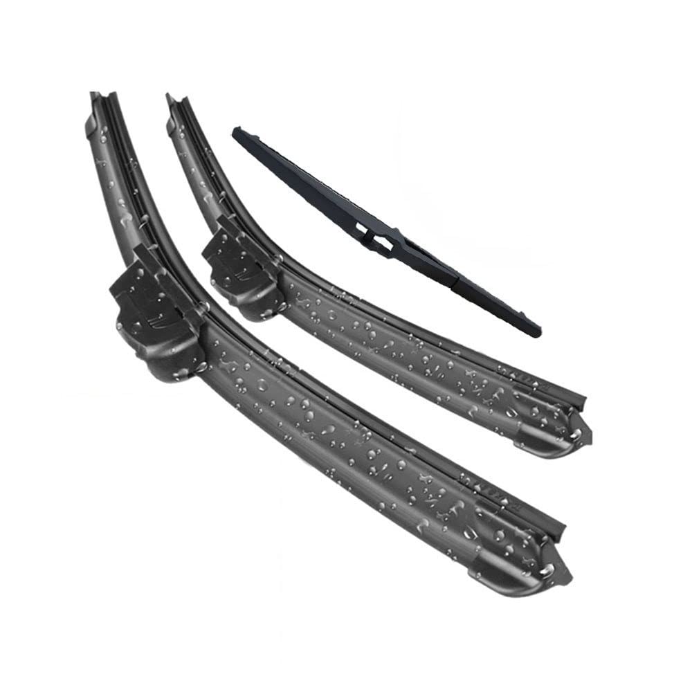 WITTSY Limpiaparabrisas Juego De Escobillas De Limpiaparabrisas Delanteras Y Traseras para Hyundai I20 PB 2008 2009 2010 2011 2012 2013 2014 Parabrisas 24 "+ 16" + 12 "