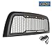 EAG Replacement ABS Upper Grille Front Hood Grill - Matte Black - with Amber LED Lights Fit for 10-12 Ram 2500/3500 Heavy Duty