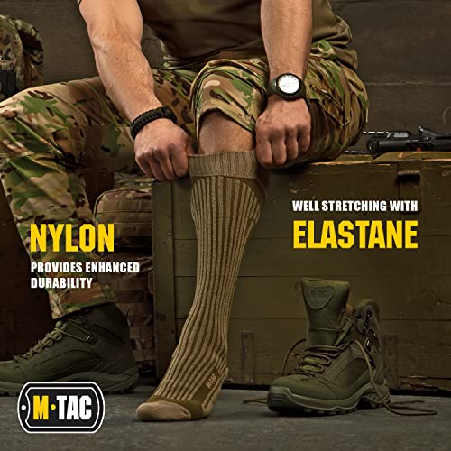 M-Tac Crew Knee High Tactical Socks 2 Pack - Military Lightweight Coolmax Moisture Wicking Army Combat Socks3