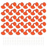 UPKOCH Gafas Antipicaje para Pollos 100 Piezas sin Ataduras Color Rojo Material Plástico Duradero Ajuste Cómodo para Granjas y Gallineros Protección contra Conflictos y Picoteo