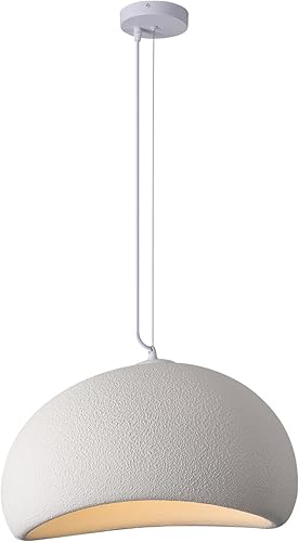 Miniatura 8 de Lámpara colgante moderna de 15.7 pulgadas para comedor, cocina, isla, pasillo, restaurante, lámpara colgante E26, base japonesa Wabi-Sabi, estilo