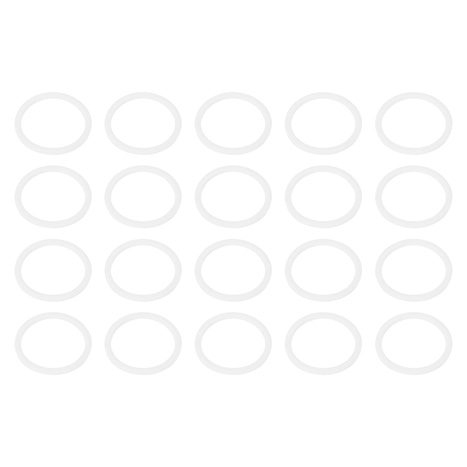 PATIKIL M24 PTFE Flat Washer, 50 Pcs 24mm ID 27mm OD 1.25mm Thick O-Ring Sealing Gasket Spacer for Fasten Screws Flanges Faucet Pipe Valves, White — image 1