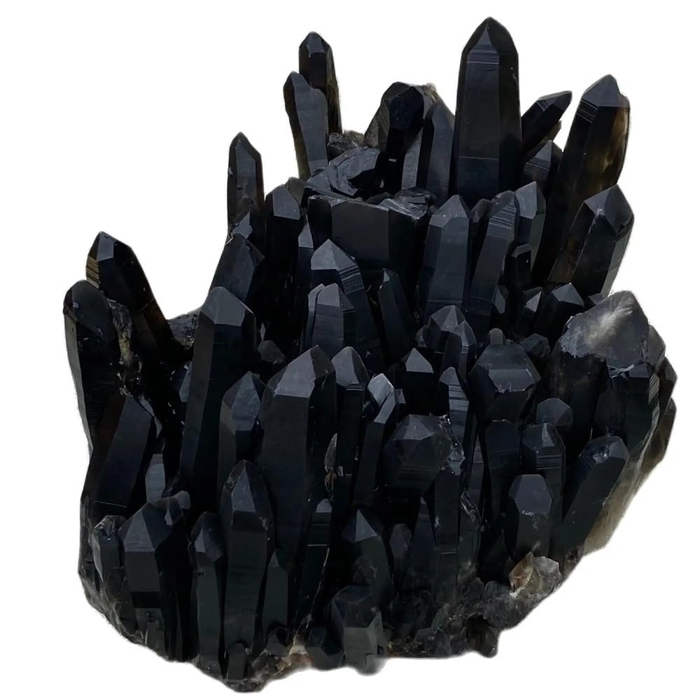LLBOGRGGN Decorative Ornaments Black Quartz Crystal Cluster (Size : 650-700g)