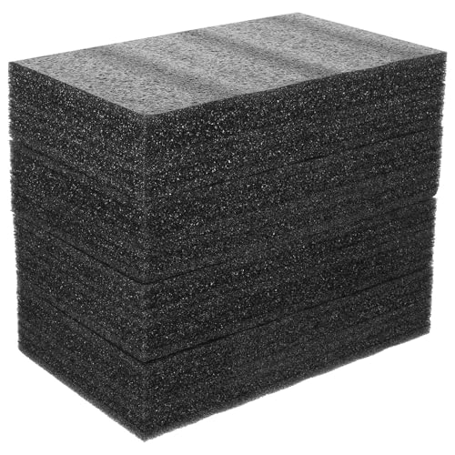 Lurrose Tableros de Espuma Multiusos para Embalaje, 4 Unidades de Espuma de Color Negro 25x15x5 Cm, Revestimiento y Inserto Reutilizable para Protección y Manualidades, Accesorio de Envío