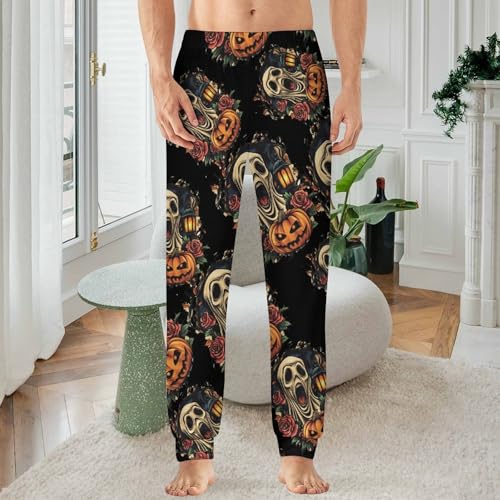 Halloween Ghostface Men's Pajamas Pants Lightweight Sleep Lounge Pant Pjs Bottoms Casual Sleepwear2