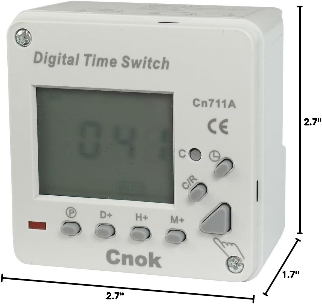 CN711A AC 220V 8A Digit LCD Power Programmable Timer Switch Time Relay
